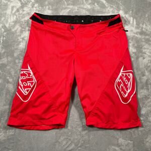 Troy Lee Designs Shorts Men 38 Red Mountain Biking Cycling Mesh Lined Adjustable